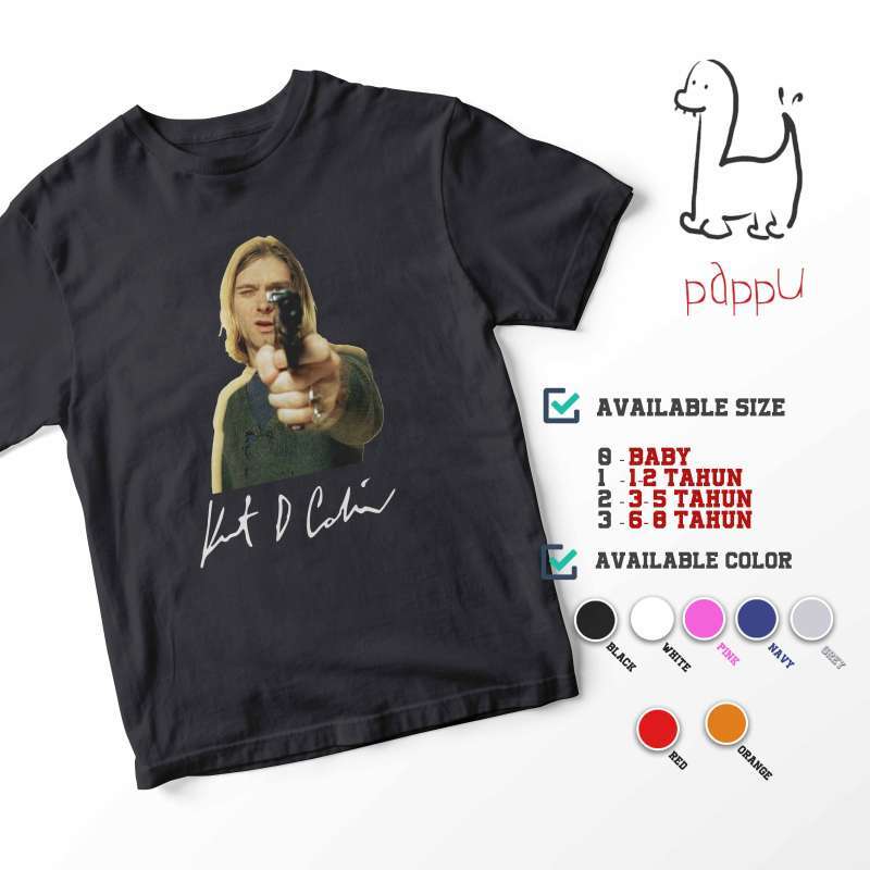 Jual C/132 Kaos Band Anak Kurt Cobain 