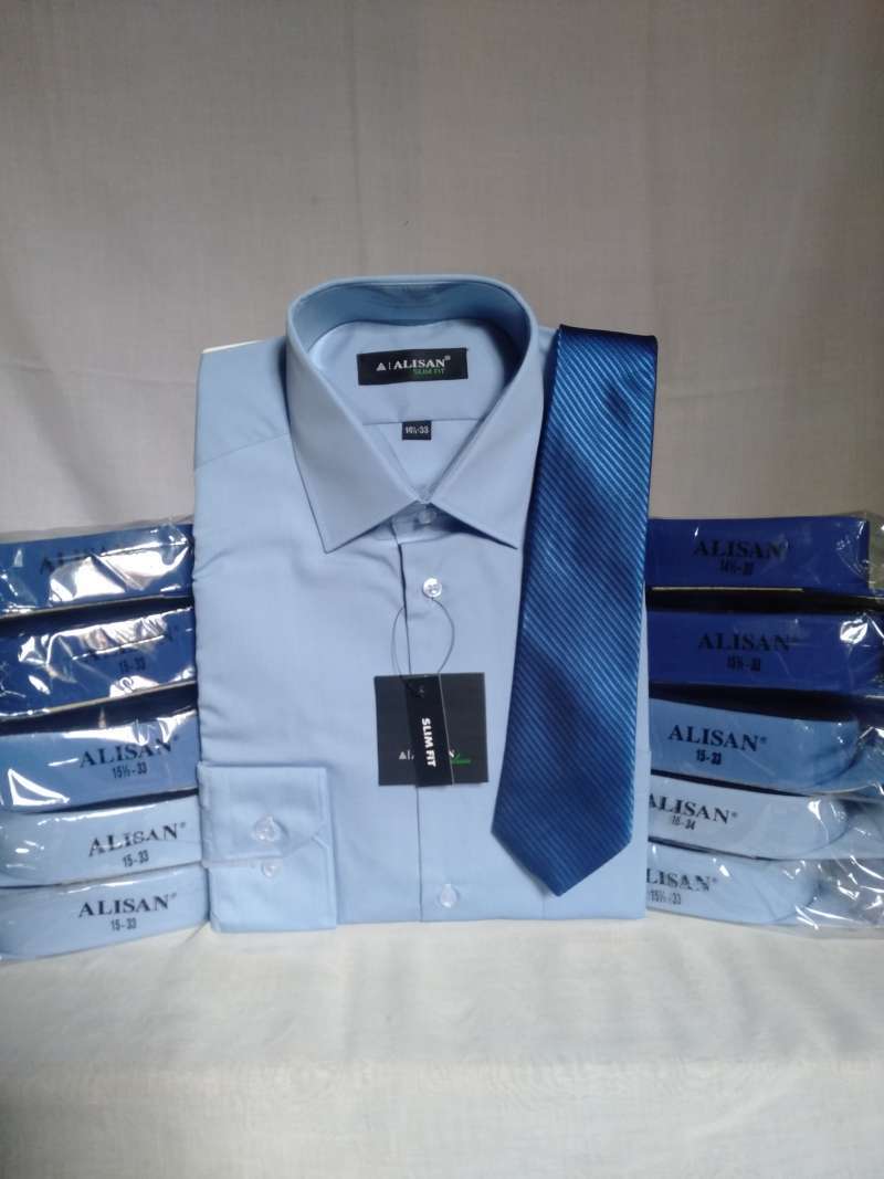 Jual Kemeja Pria Biru Langit Alisan Polos Lengan Panjang Slimfit B2 Online Februari 2021 Blibli