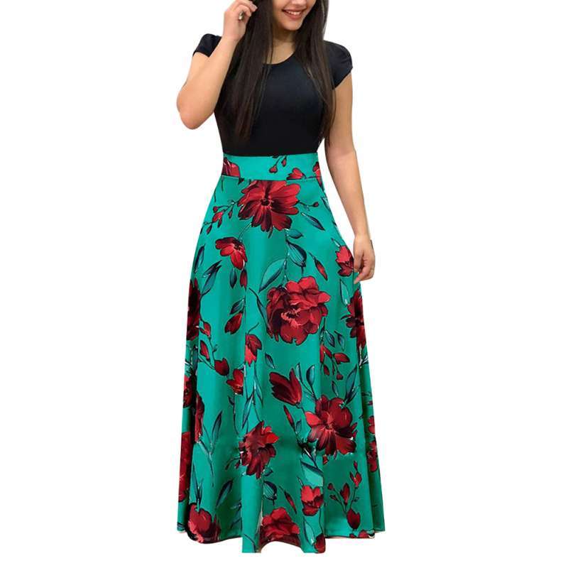 Promo Bluelans Women Floral Print Color 