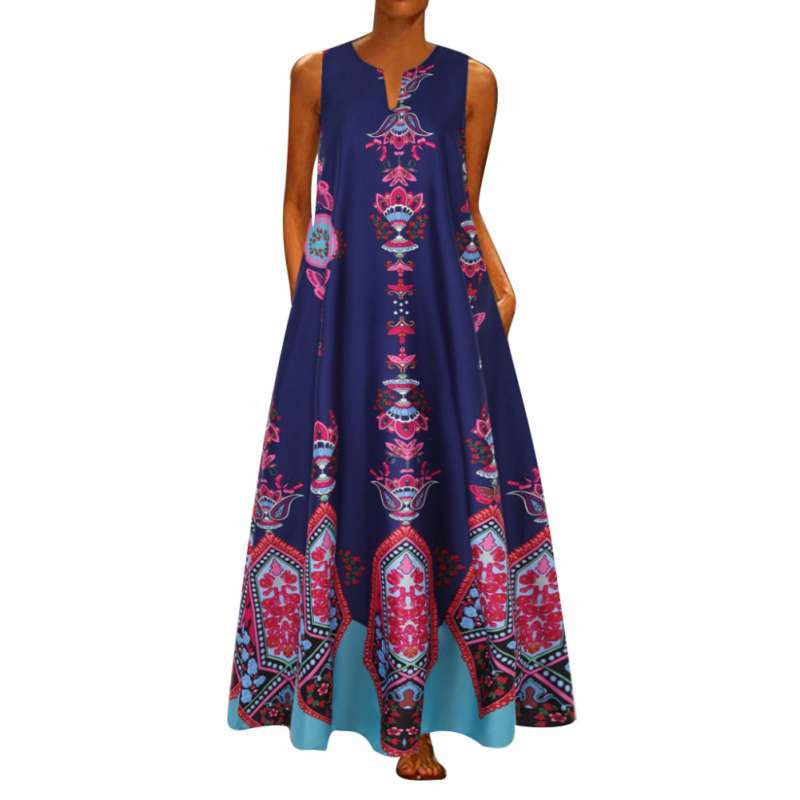 Bohemian Summer Beach Women Sleeveless 