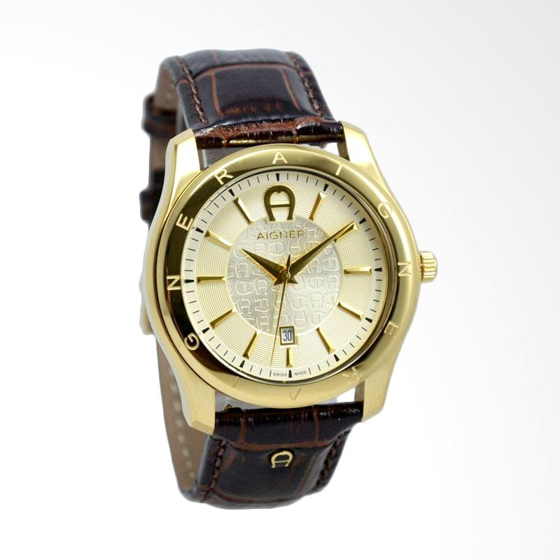 AIGNER Lazio II Jam Tangan Pria - Brown Gold A32189B