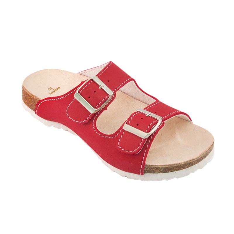 Megumi Yorkshire Sandal Flats Wanita - Red