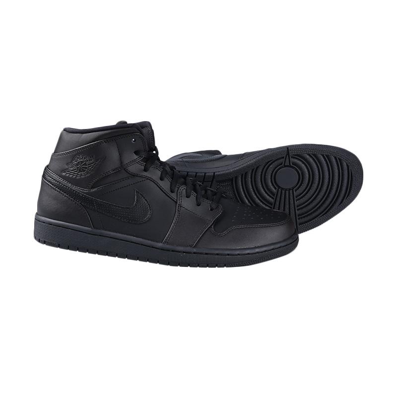 aj1 mid all black