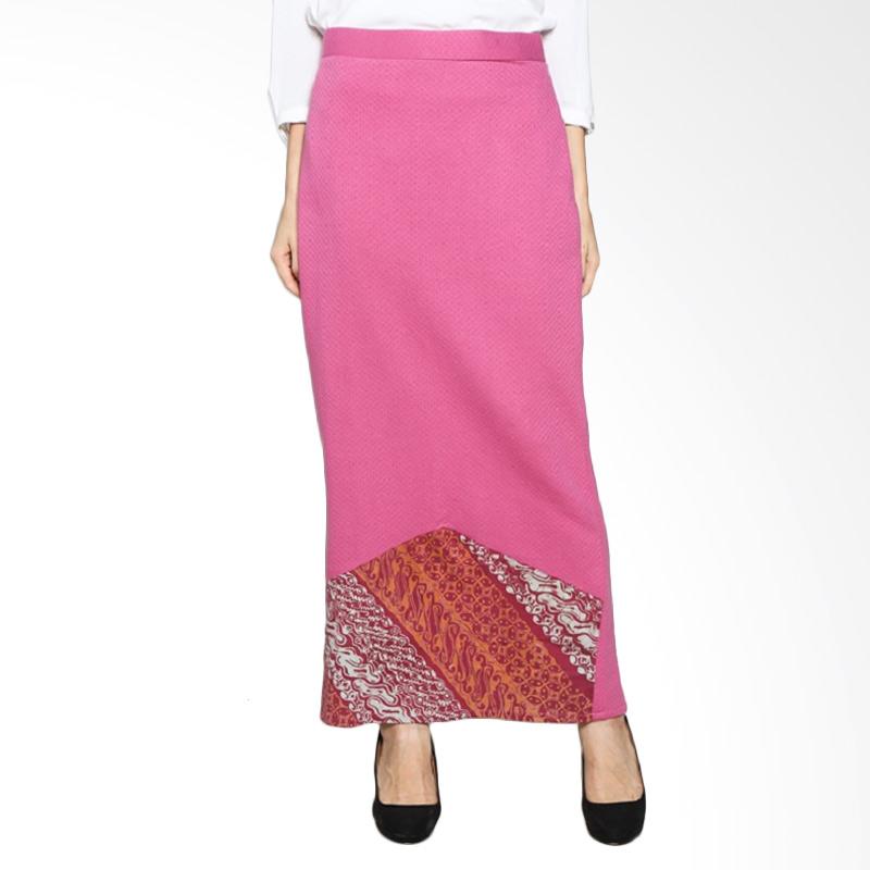 Leshe 001 Rok Batik Wanita Panjang - Pink
