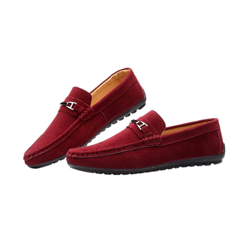 OEM MSID Sepatu Pria Casual Loafers Shoes 02 - Red