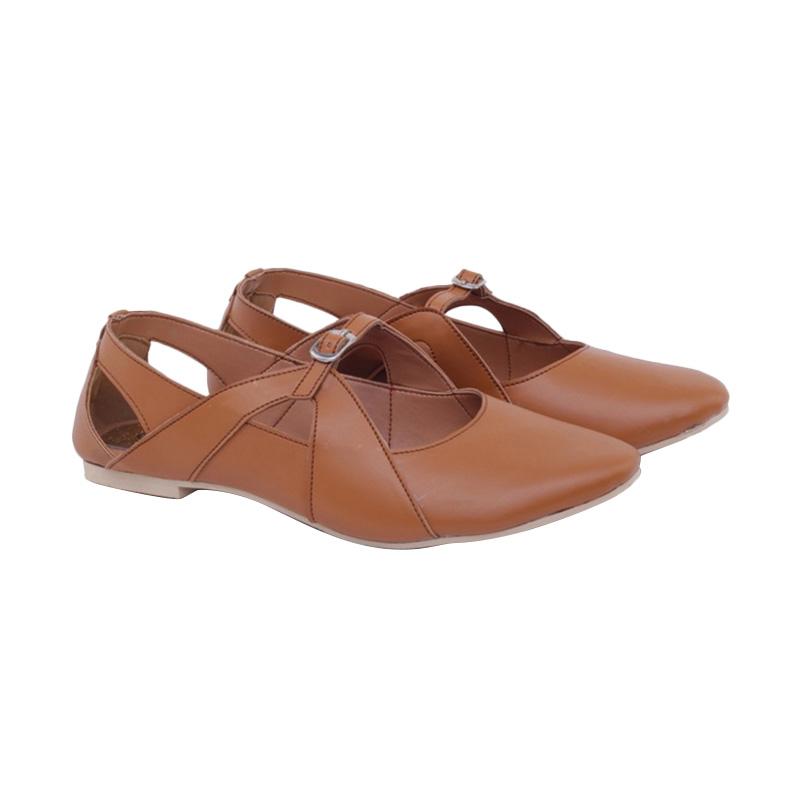 Gareu & Co Flat Shoes 129 Sepatu Wanita - Coklat