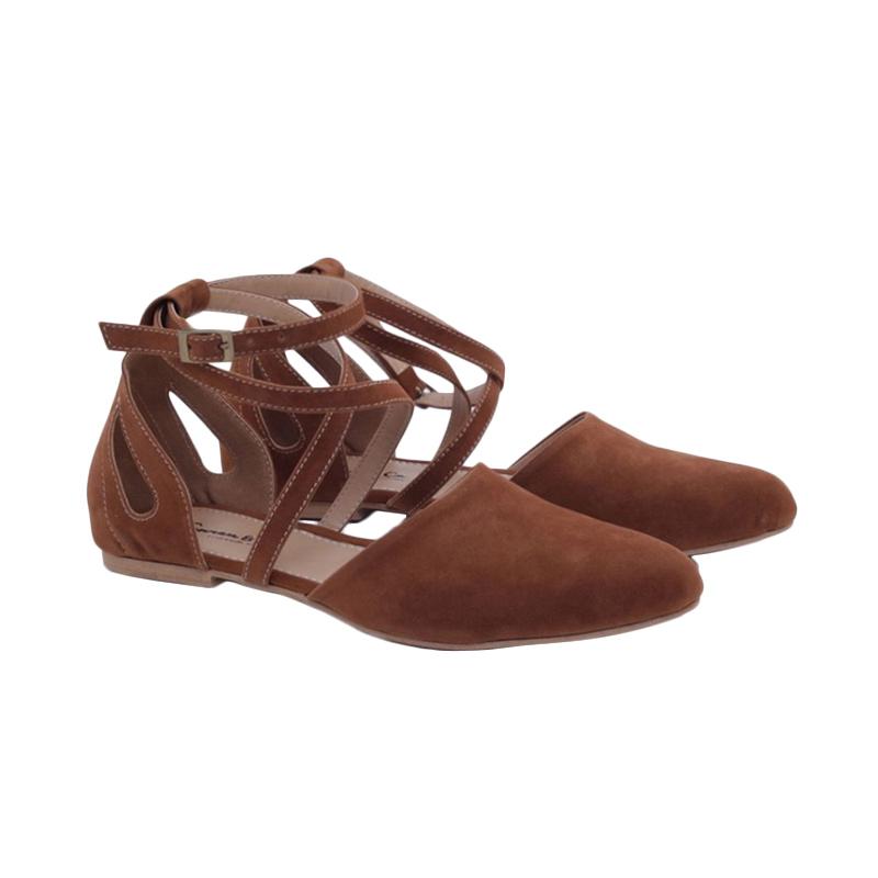 Gareu & Co Flat Shoes 184 Sepatu Wanita - Coklat
