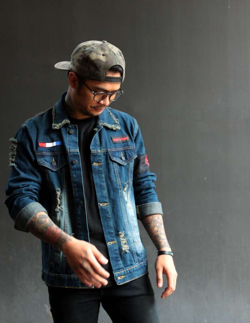 Jaket jeans ripped shop