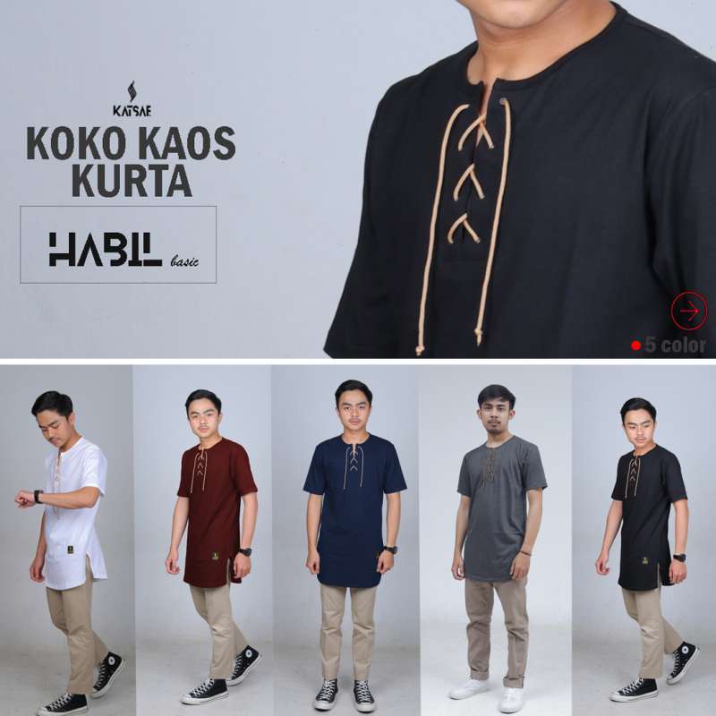 Jual Katsae Kemeja Koko Pria Kemeja Koko Pria Putih Lengan Pendek Baju Kaos Kurta Longline Pria White Online Maret 2021 Blibli