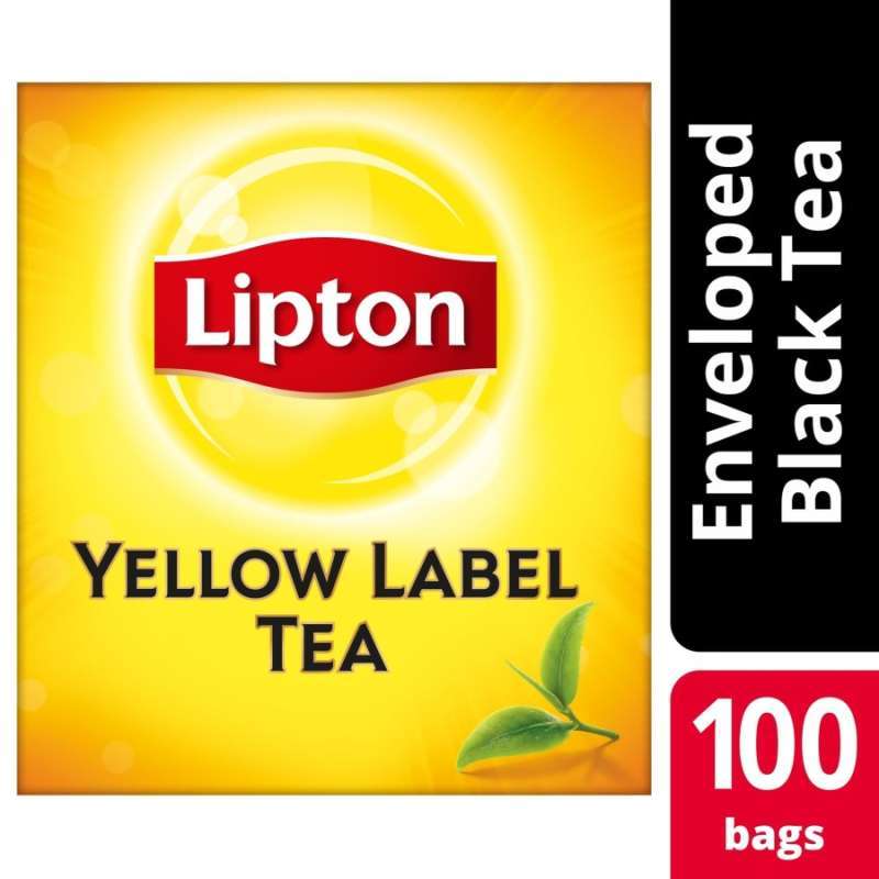 LIPTON Black Tea Original Yellow Label - Teh Hitam Murni 100 Kantong