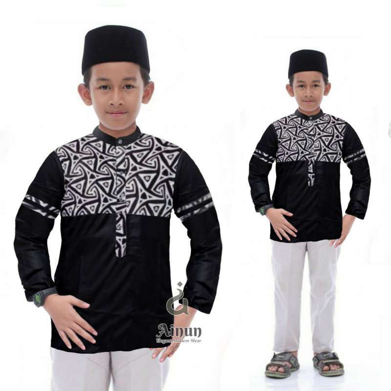 Jual Baju Koko Anak Anak Kombinasi Batik Macan Online Maret 2021 Blibli