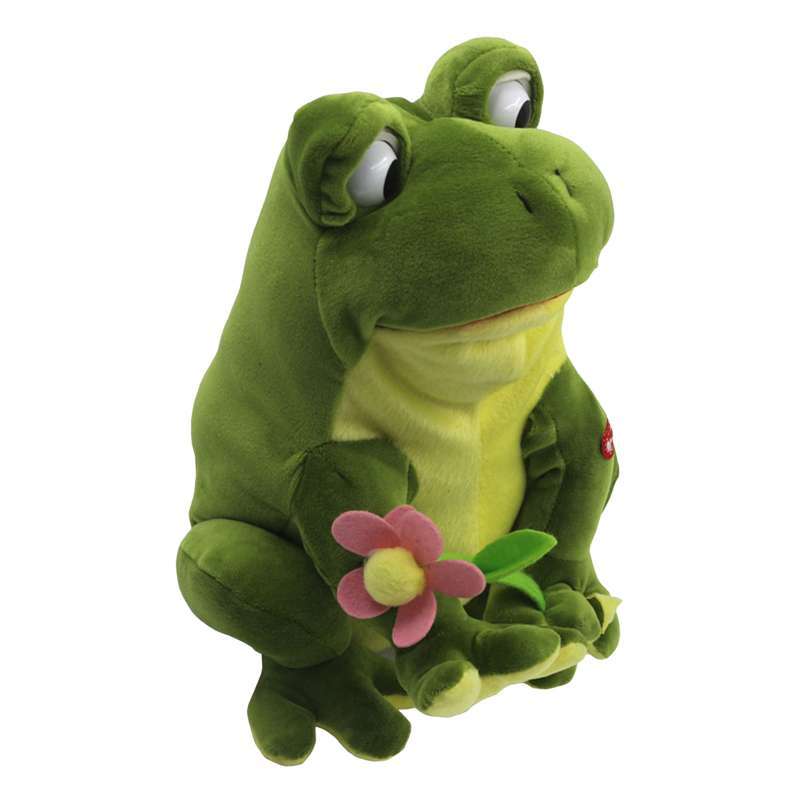 Singing Frog Stuffed Animal Electric Interactive Animate Soft Plush Toy 
