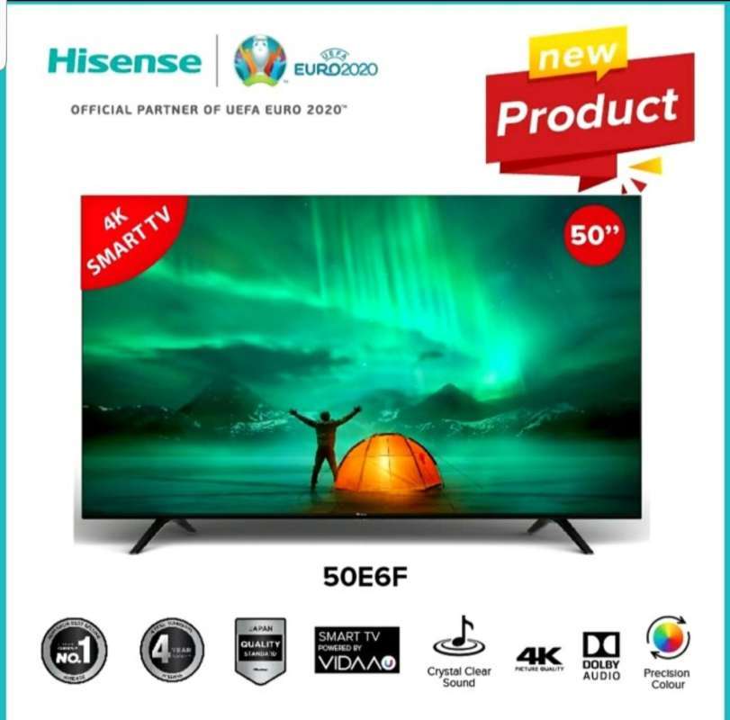 Hisense 50 Inch Smart Digital Led 4k Uhd Tv 50e6f Terbaru Juli 2021 Harga Murah Kualitas Terjamin Blibli