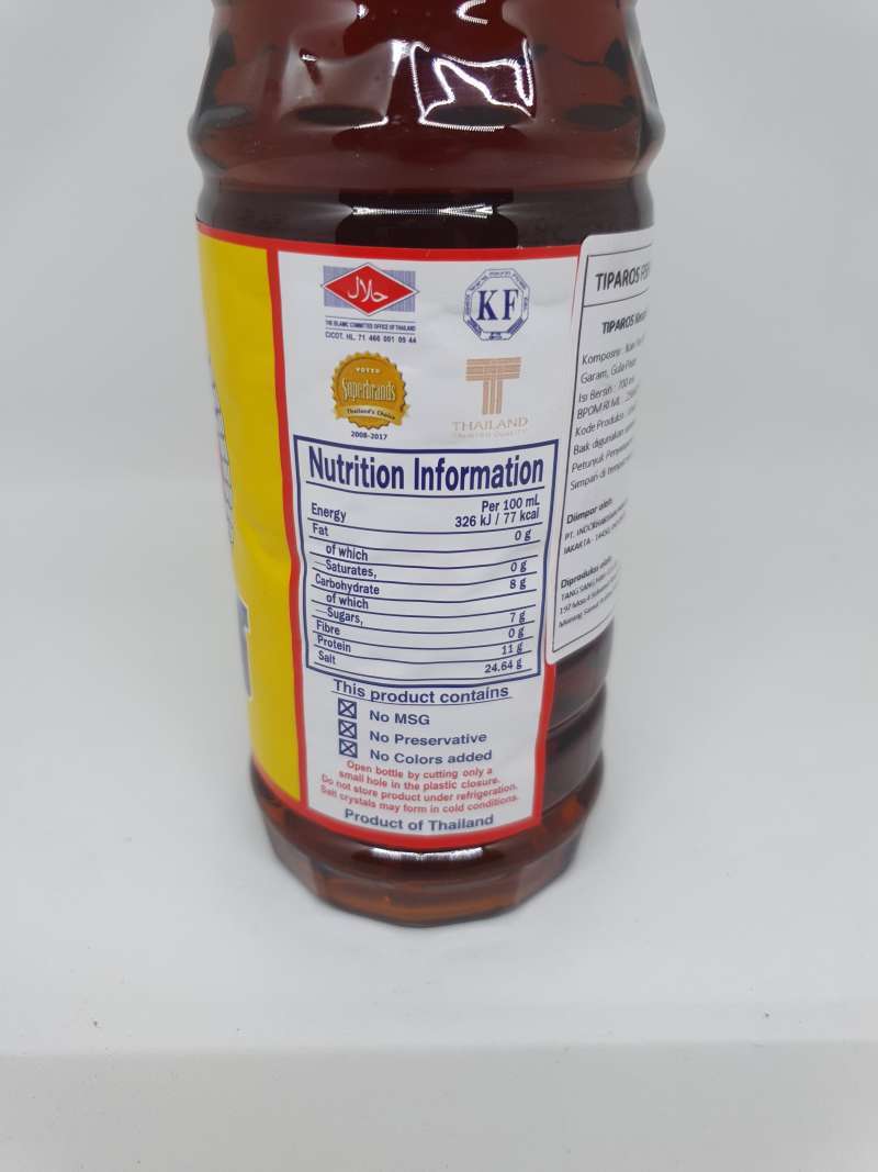 Jual Tiparos Fish Sauce 300ml Kecap Ikan Tiparos Thailand 300 ...