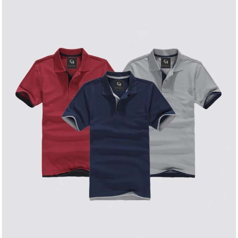Jual Baju Kaos Pria Polo Shirt Polos 