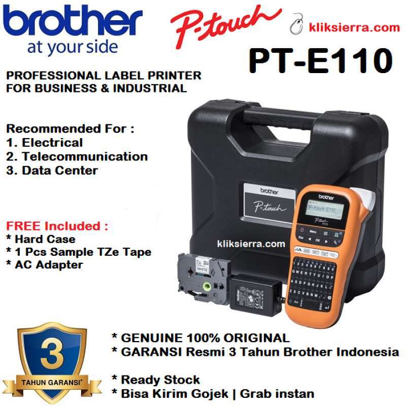 Jual Brother Printer Label P Touch Pt E110vp Handheld - Brother label maker ac adapter