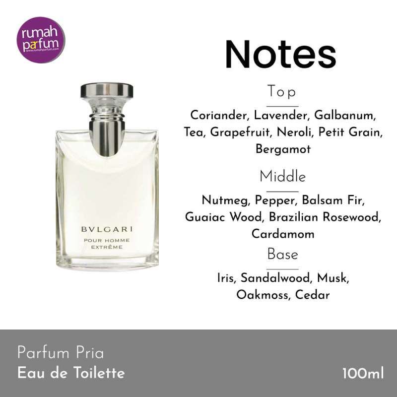 Bvlgari Extreme Man EDT Parfum Pria 100 mL