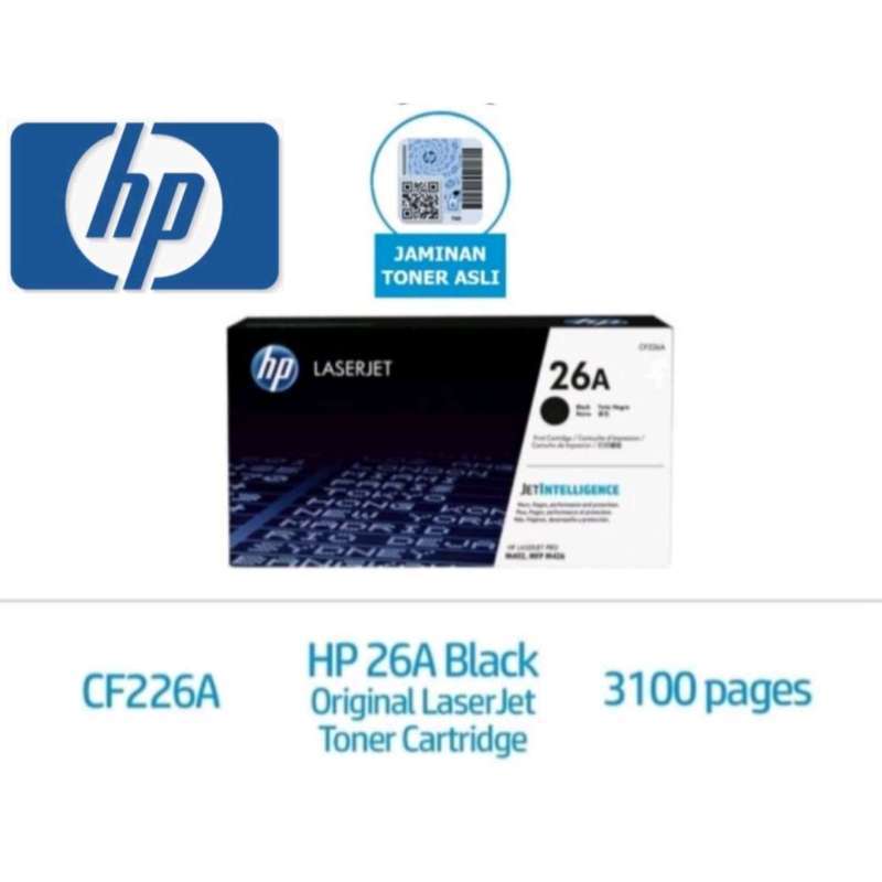 Promo HP CF226A Toner Cartridge for LaserJet - 26A Black [Original] di  Seller Dayhadsu PRIN - Kota Jakarta Selatan, DKI Jakarta | Blibli