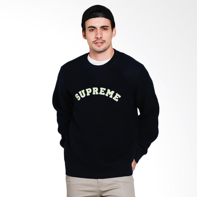 Supreme Polartec Deep Pile Crewneck ネイビー