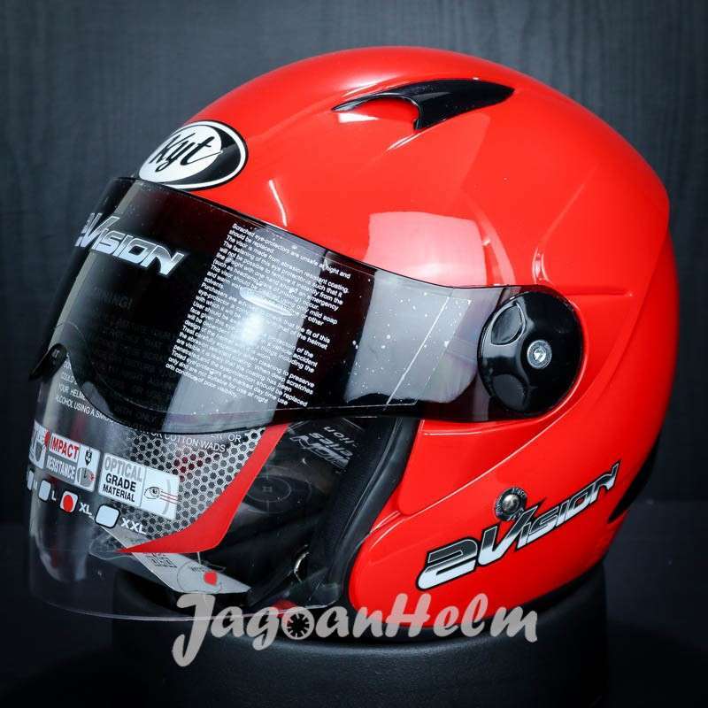 Jual Kyt Helm 2 Vision Solid Red Kyt 2vision Merah Di Seller