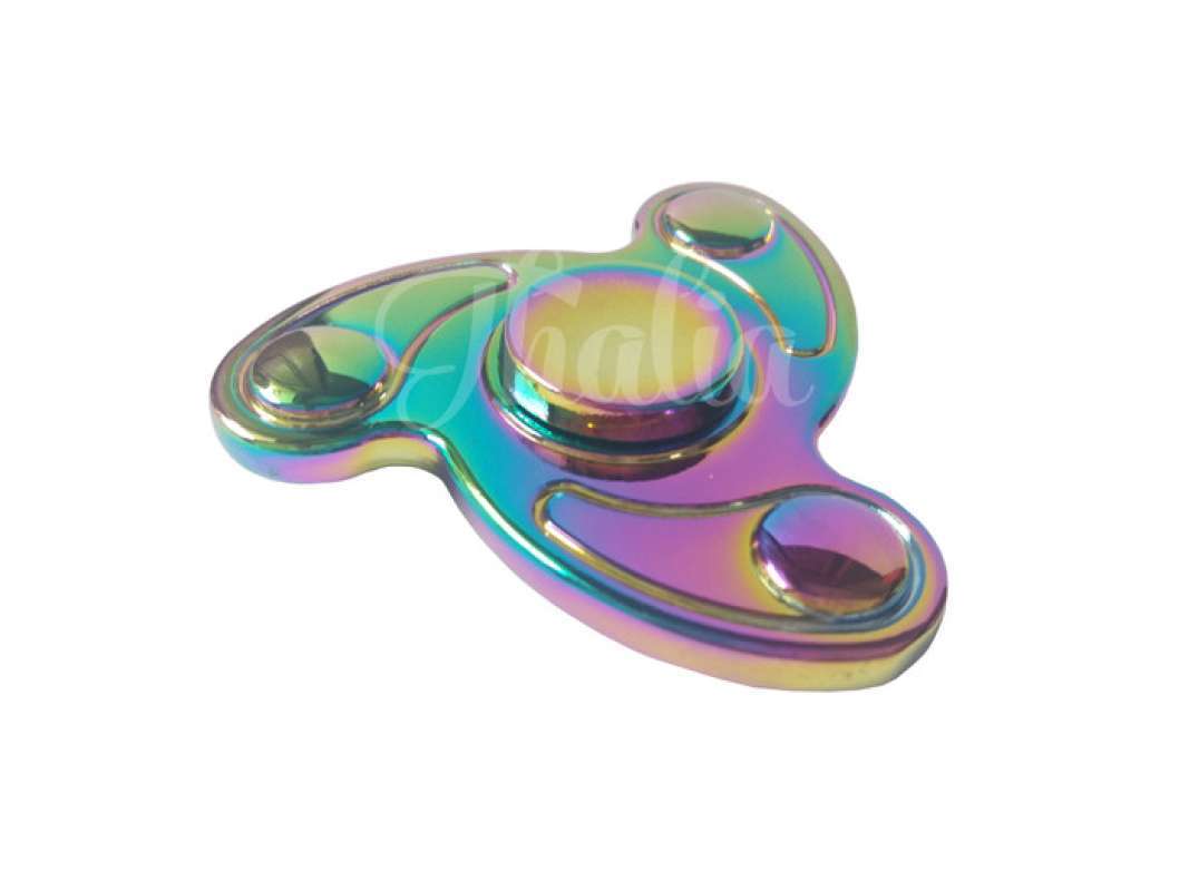Fidget Spinner Rainbow Metallic Blade 