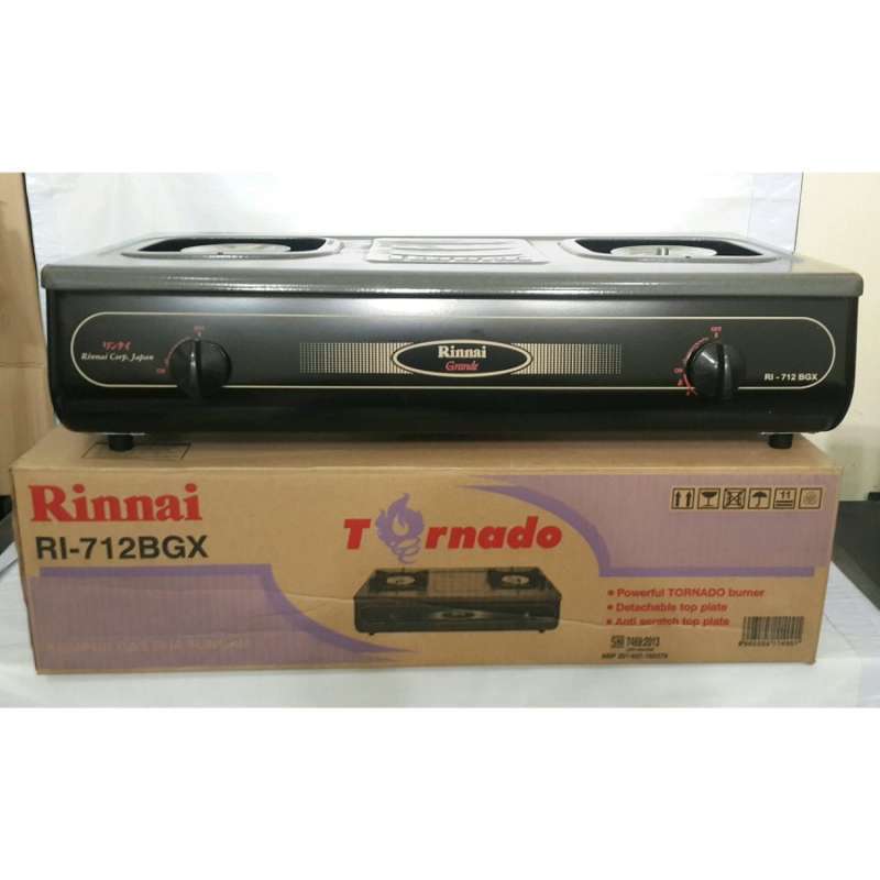 Jual Rinnai Kompor Gas 2 Tungku Ri712bgx Ri 712 Bgx Ri 712 Bgx Api Tornado Hitam Di Seller Saerah Elektronik Kota Yogyakarta Di Yogyakarta Blibli
