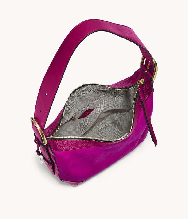 Jual Tas Fossil Hannah Hobo Magenta 