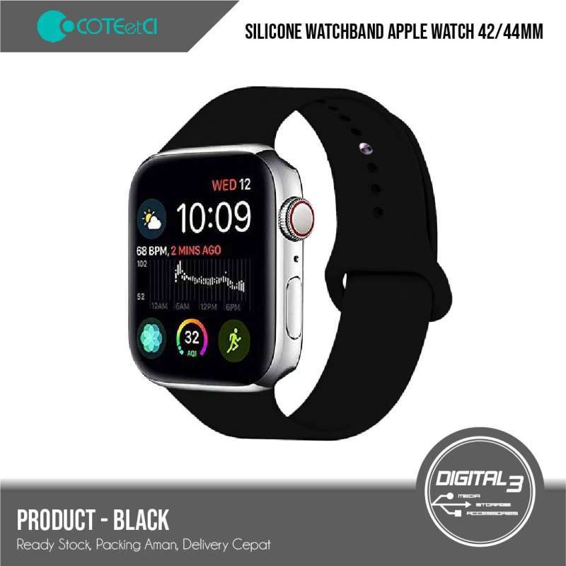 Jual COTEetCI SIlicone Watchband Strap Apple Watch 42mm / 44mm Rubber Band  Tali Silikon iWatch - Hitam di Seller Digital 3 - Kota Denpasar, Bali |  Blibli