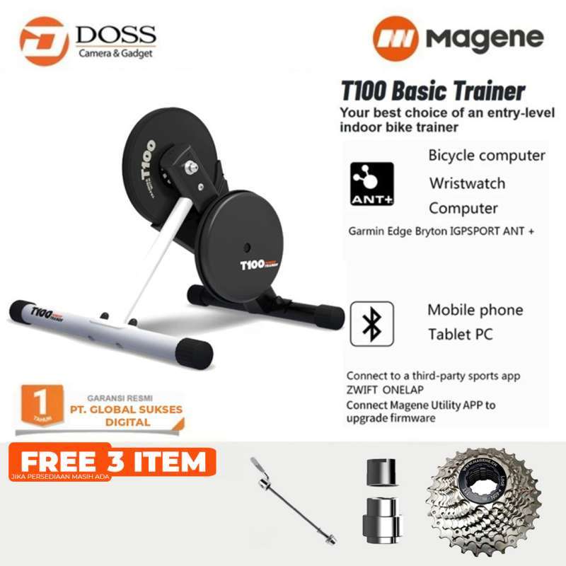 Jual Magene T100 Semi Smart Trainer for Zwift dan Onelap PAKET 1