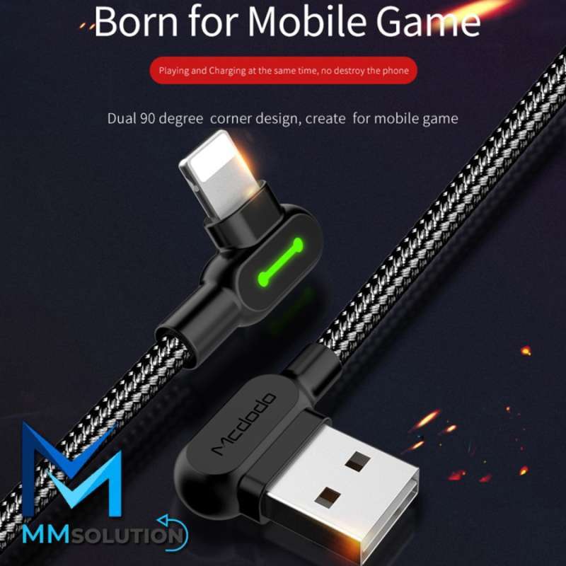 MCDODO Kabel data iPhone Lightning Cable Gaming 90 Degree ORI
