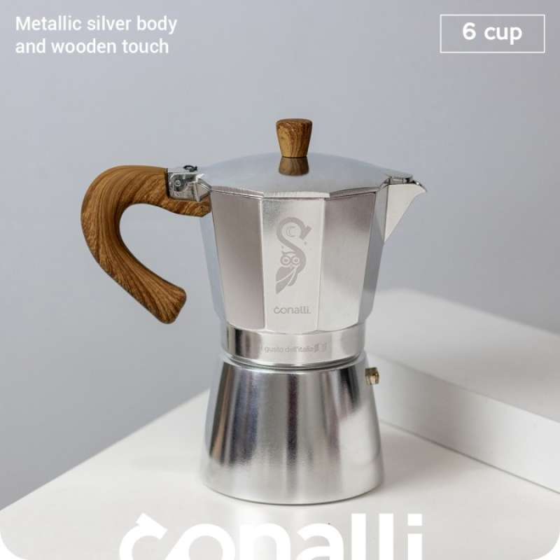 CONALLI MOKA POT COFFEE MAKER WOOD 
