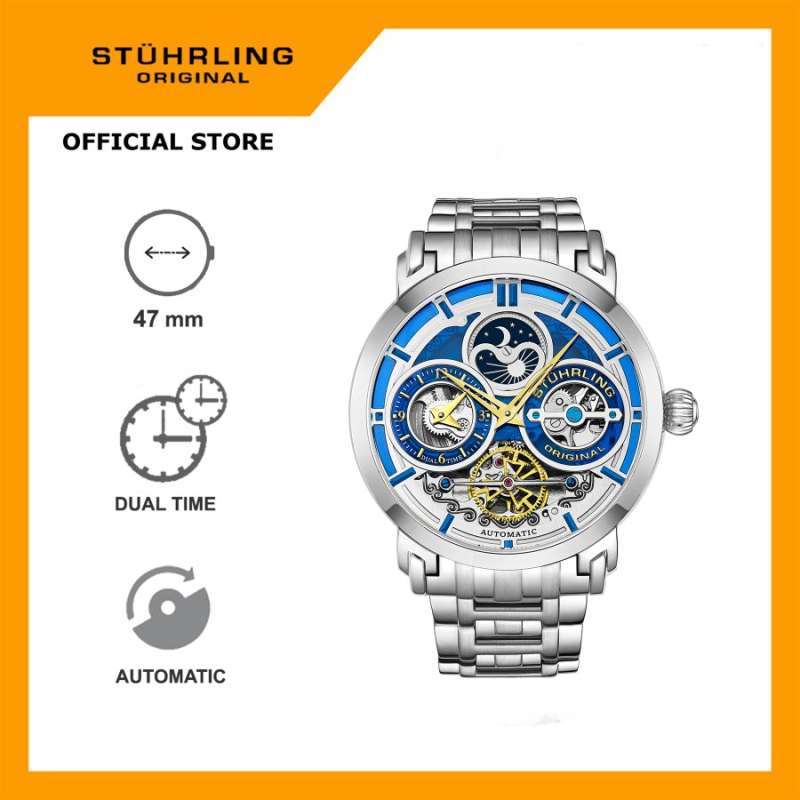 Promo Stuhrling Luciano Jam Tangan Automatic Pria 371b 02 Silver Blue Diskon 20 Di Seller Chronos Time Official Store Duri Kepa Kota Jakarta Barat Blibli