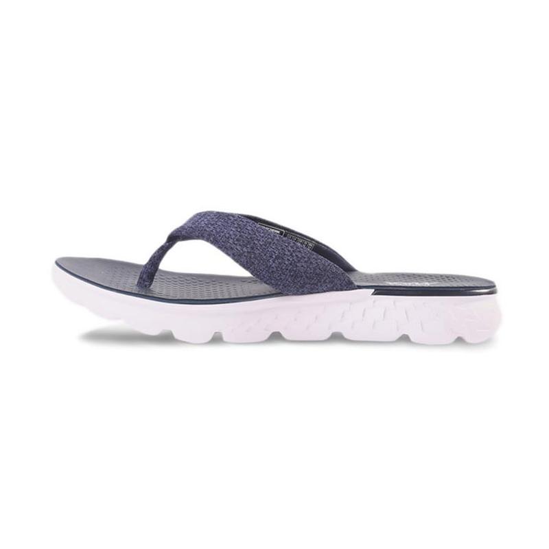 navy blue skechers flip flops