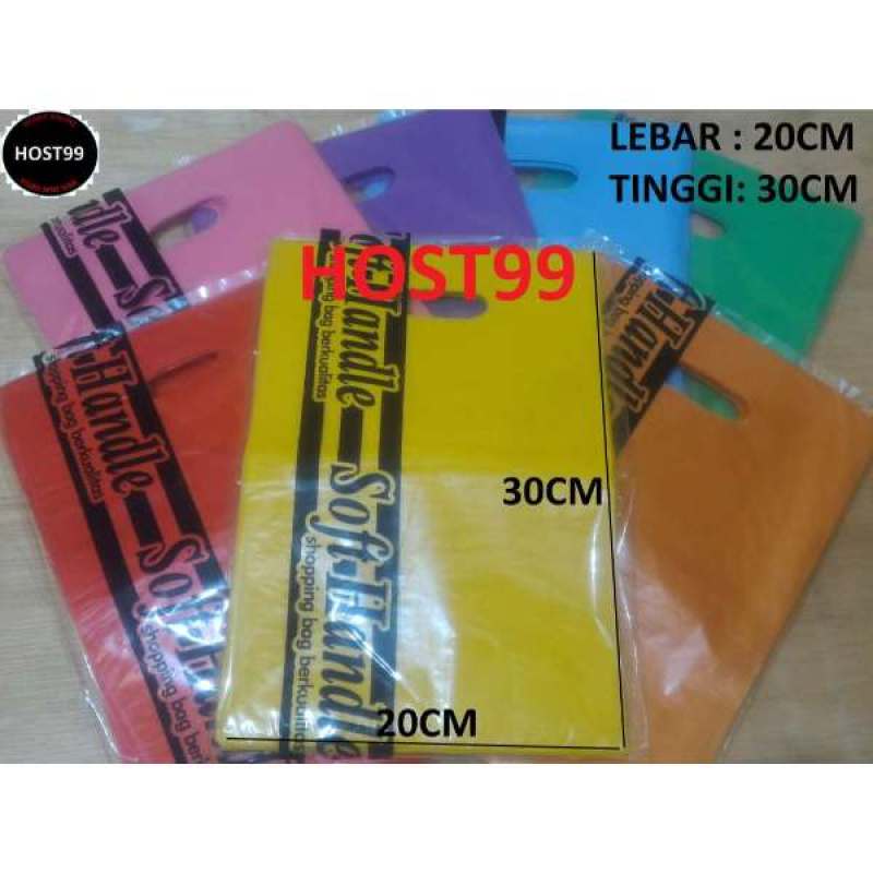 Kantong Plastik Polos Pond Oval HD Handle Ovale Shopping Bag 25x35