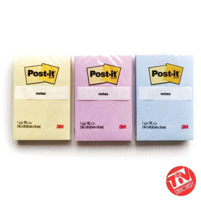 Jual Post-it 3M Sticky Notes 656 2x3 | 100 sheets di Seller ...