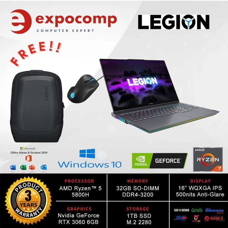 LAPTOP LENOVO LEGION 7-16ACHG6 9UID GREY AMD R7-5800