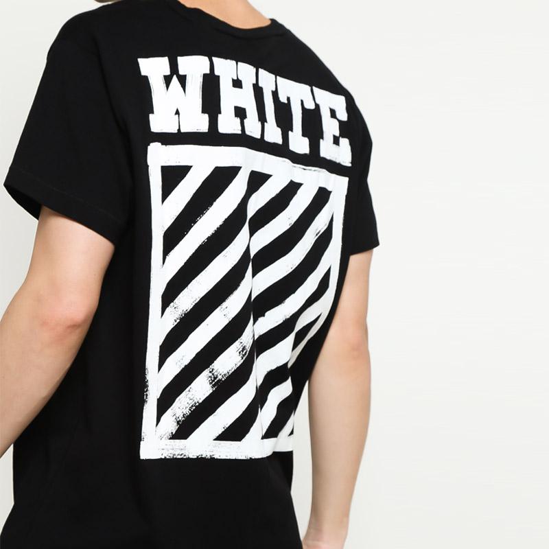 Jual Off White Diagonal Spray Brush Tee 
