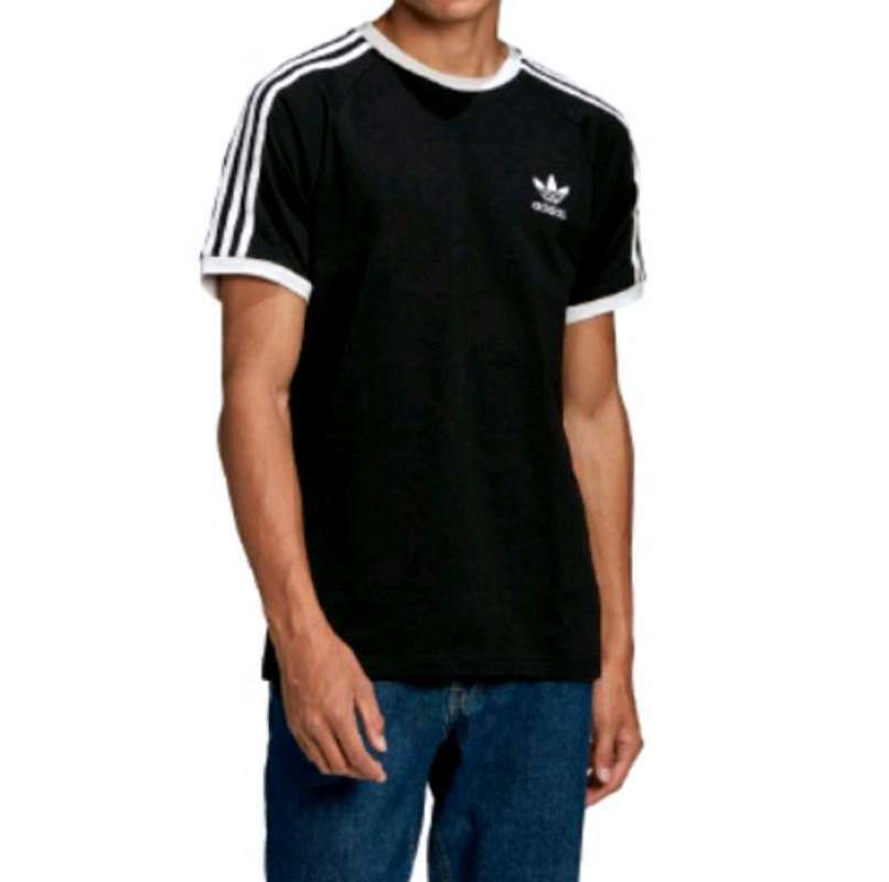 Promo adidas original adicolor classics 3 stripes tee BLACK