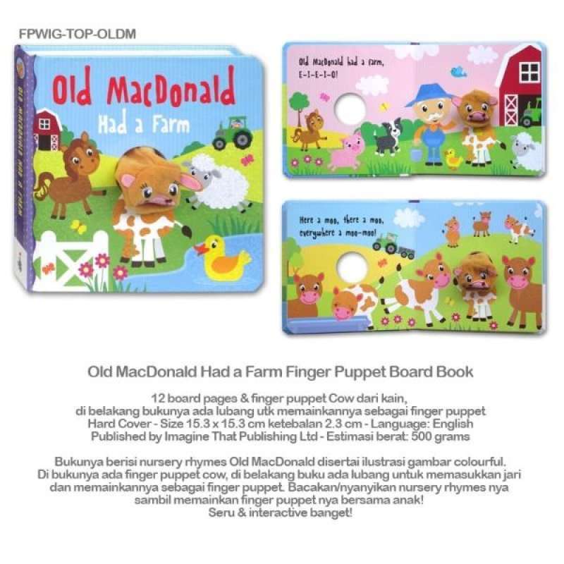 Jual Old MacDonald Had a Farm Finger Puppet Board Book di Seller Hoki Toys  - Kota Jakarta Barat, DKI Jakarta | Blibli