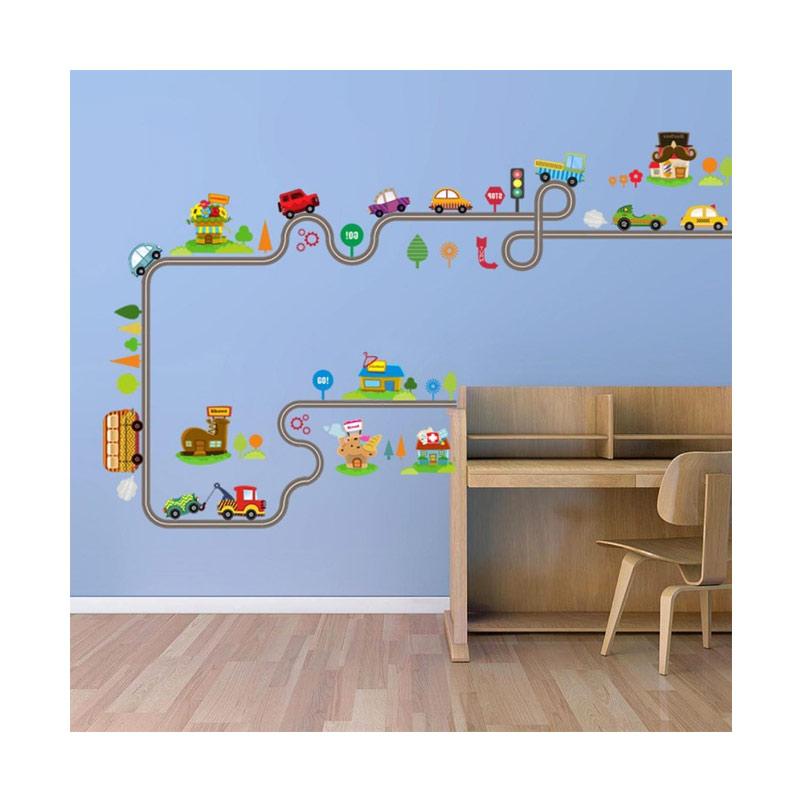 Jual Bluelans Cartoon Car Road Pattern Removable Wall Stickers Diy Art Decal Kids Room Decor 3 Online Agustus 2020