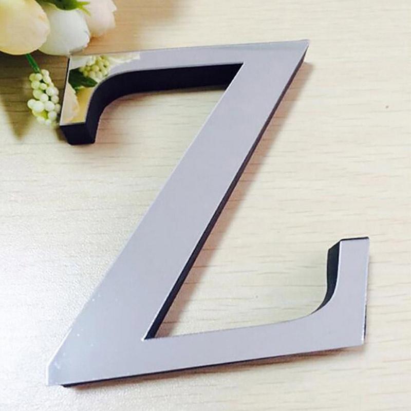 Jual Bluelans Popular Wedding English Love Letters Home Decor 3d Mirror Alphabet Z Wall Stickers Online Februari 2021 Blibli