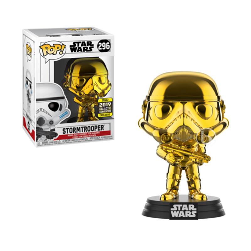 Funko Pop! Star Wars Stormtrooper #296 Exclusive 2019 Galactic Convention  Action Figure Gold