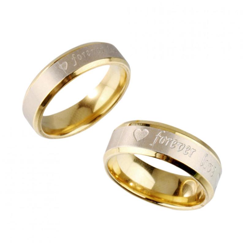 Jual Bluelans Men Forever Love Band Ring Engagement Engraving Couple Promise Gold Plated Us 8 Online Januari 2021 Blibli