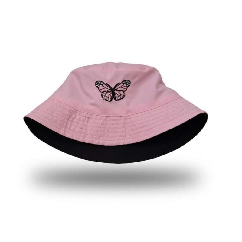 Jual Topi Bucket Hat Bordir ButterFly 