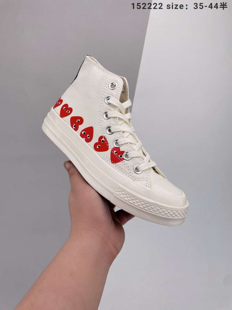 Jual Strength CDG play x Converse 1970s order Pu blue bottom great chance  to pass the test: converse chuankubaoling play love co branded canvas shoes  - 37 di Seller SNK souxing shop - | Blibli
