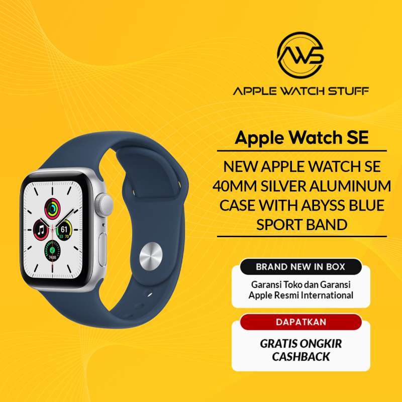 Promo NEW Apple Watch SE 40mm Silver Alum Case with Abyss Blue Sport Band  di Seller Apple Watch Stuff Official Store - Kota Jakarta Barat, DKI  Jakarta | Blibli