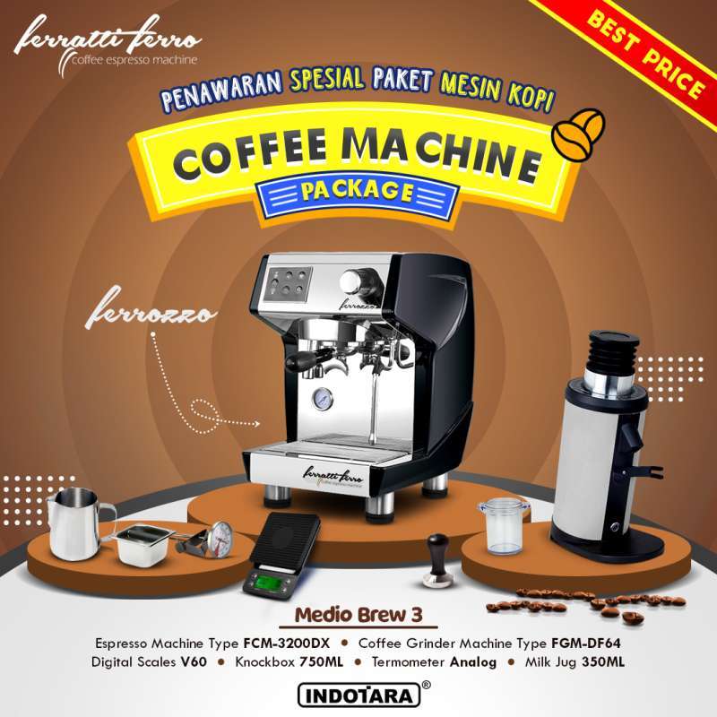 Jual Paket Mesin Kopi Ferratti Ferro 