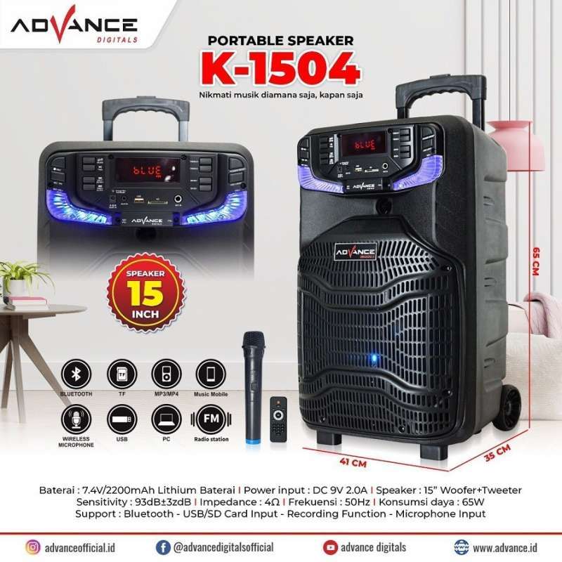 Speaker portable advance 15 inch Clearance
