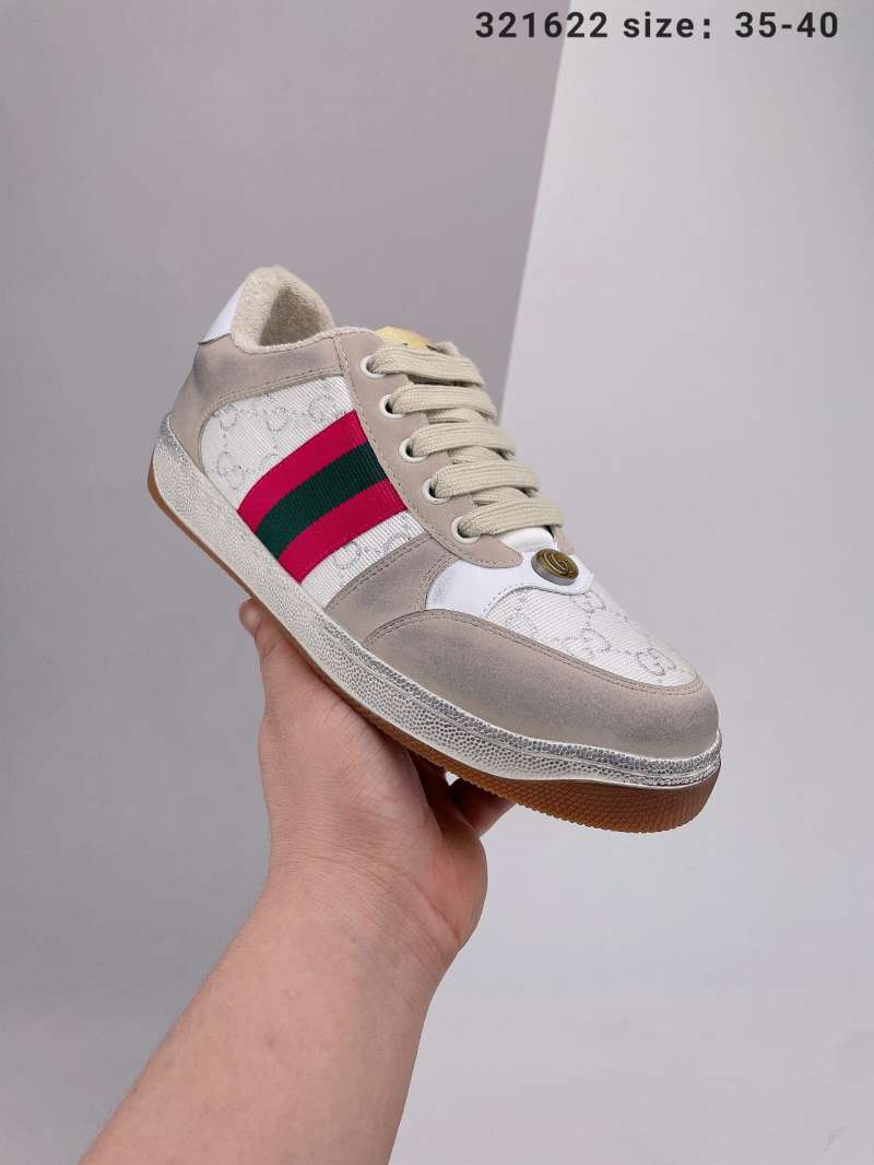 gucci worn sneakers