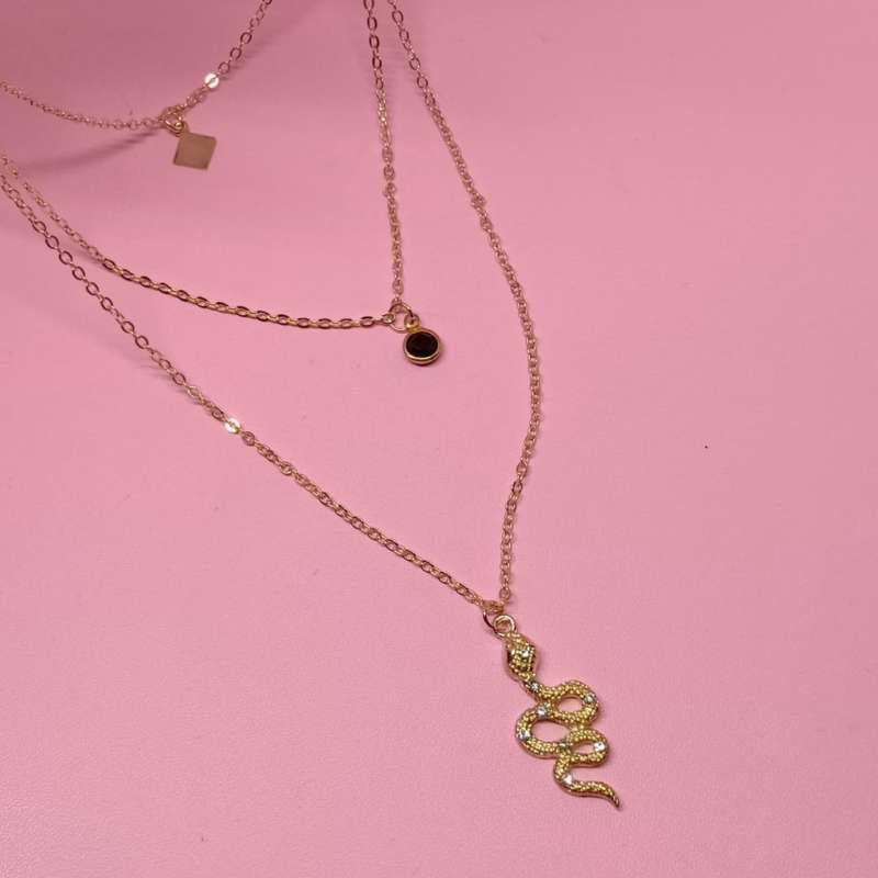 kalung layer ular aksesoris kalung 